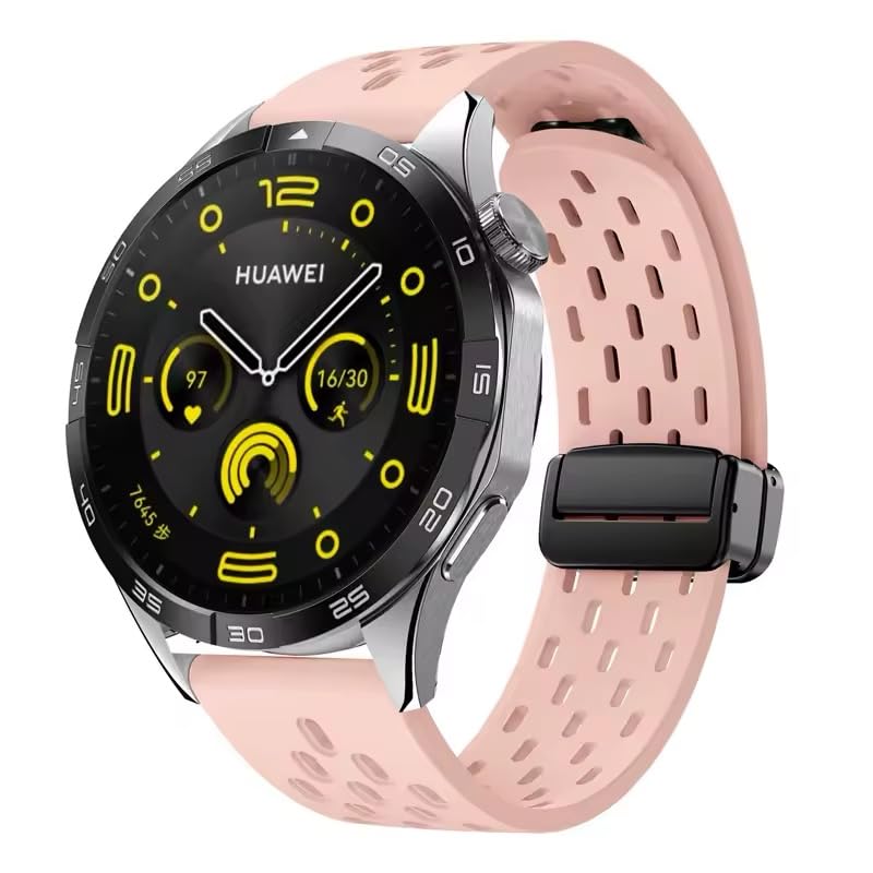Fekra 22mm Folding Buckle Magnetic Buckle Silicone Strap Band For Huawei Watch GT4 46mm GT3 SE GT2 46mm / GT2 Pro / GT2 GT3 46mm / Buds