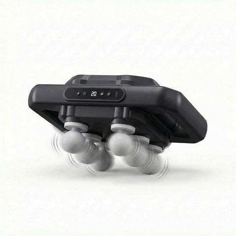 Massage Gun Body Massager, Handheld Vibration Massage Device with 6 Heads, Multi-Head Low Noise Massager for Back, Neck, Shoulders, Arms, and Legs, JBY-328 (Black)