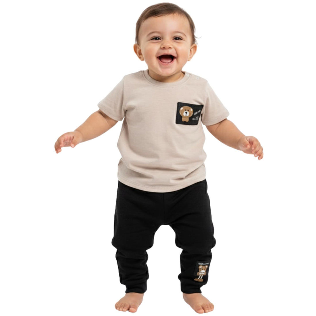 Boys Half Sleeves T-Shirt&Pants Shape Bear Half Sleeves T-Shirt&Pants (pack of 1)