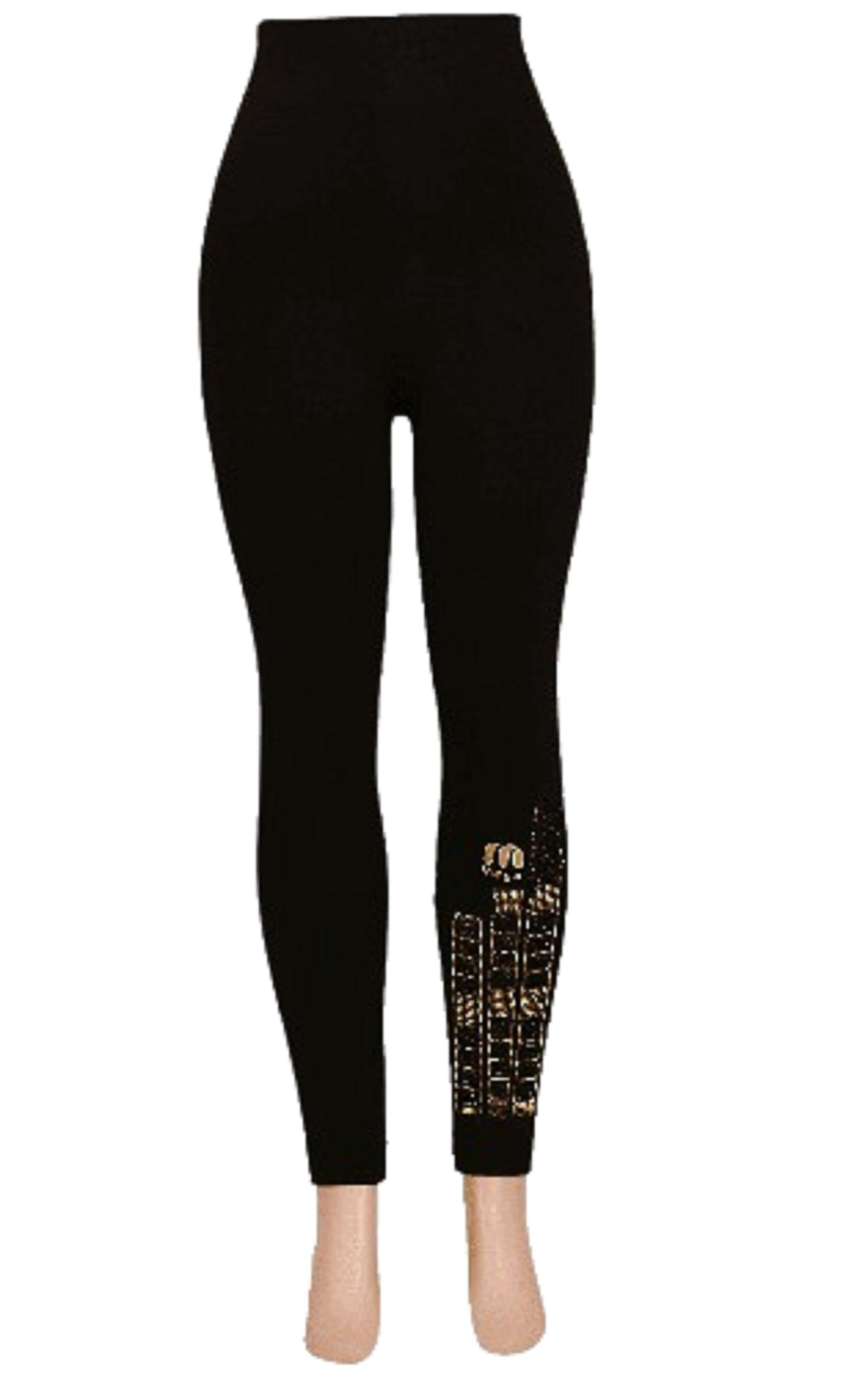 Feature Cotton Winter Quilted Pants for Women and Girls - Pearl Beads Elastic Leggings Wrinkle Resistant Pilling