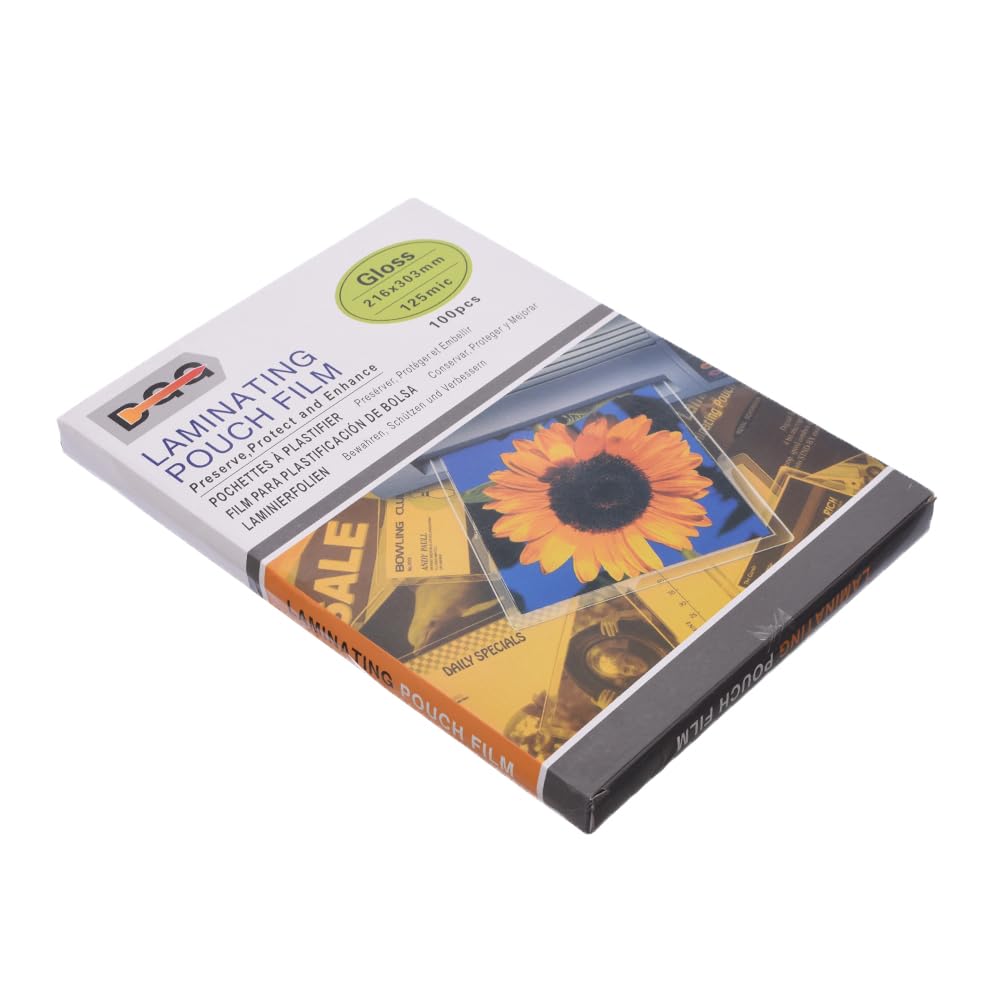 Elmaayergy D-20-1/C-22 A4 Laminating Pouch Film 125 Micron With Durable Material, Suitable For School And Home
