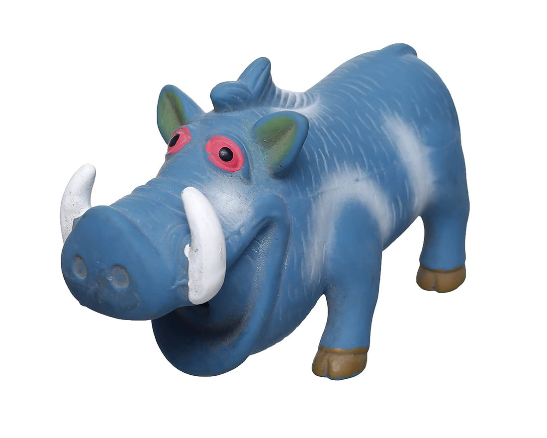 Orgo Latex Plush Squeak Toy For Dogs - Blue