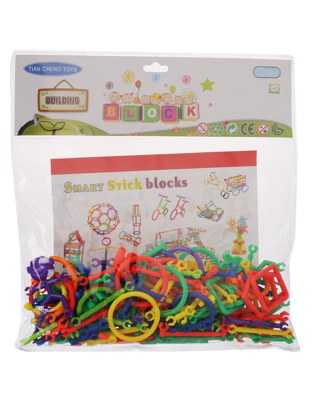 WKW Little Creative 350g Plastic Stickes Shape For Kids - Multi Color