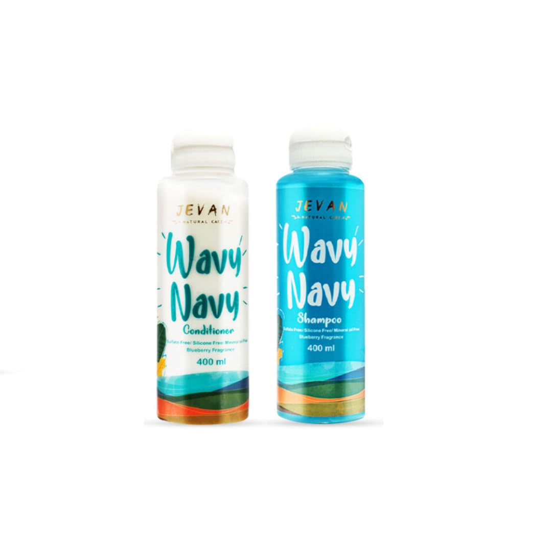 JEVAN Wavy Navy Set (Wavy Navy Shampoo + Wavy Navy Conditioner)