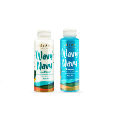 JEVAN Wavy Navy Set (Wavy Navy Shampoo + Wavy Navy Conditioner)