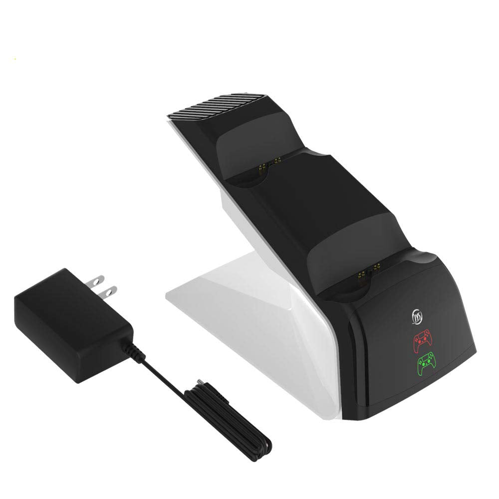 JYS PS5 Controller Dual USB Charger with DC Adapter 5.1V, 2.5A and LED Indicator