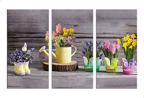 R18-120 Woodcut Print Set Of 3 - Multi Color