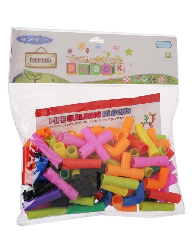 WKW Little Creative Plastic Pipe Shape 350g For Kids - Multi Color