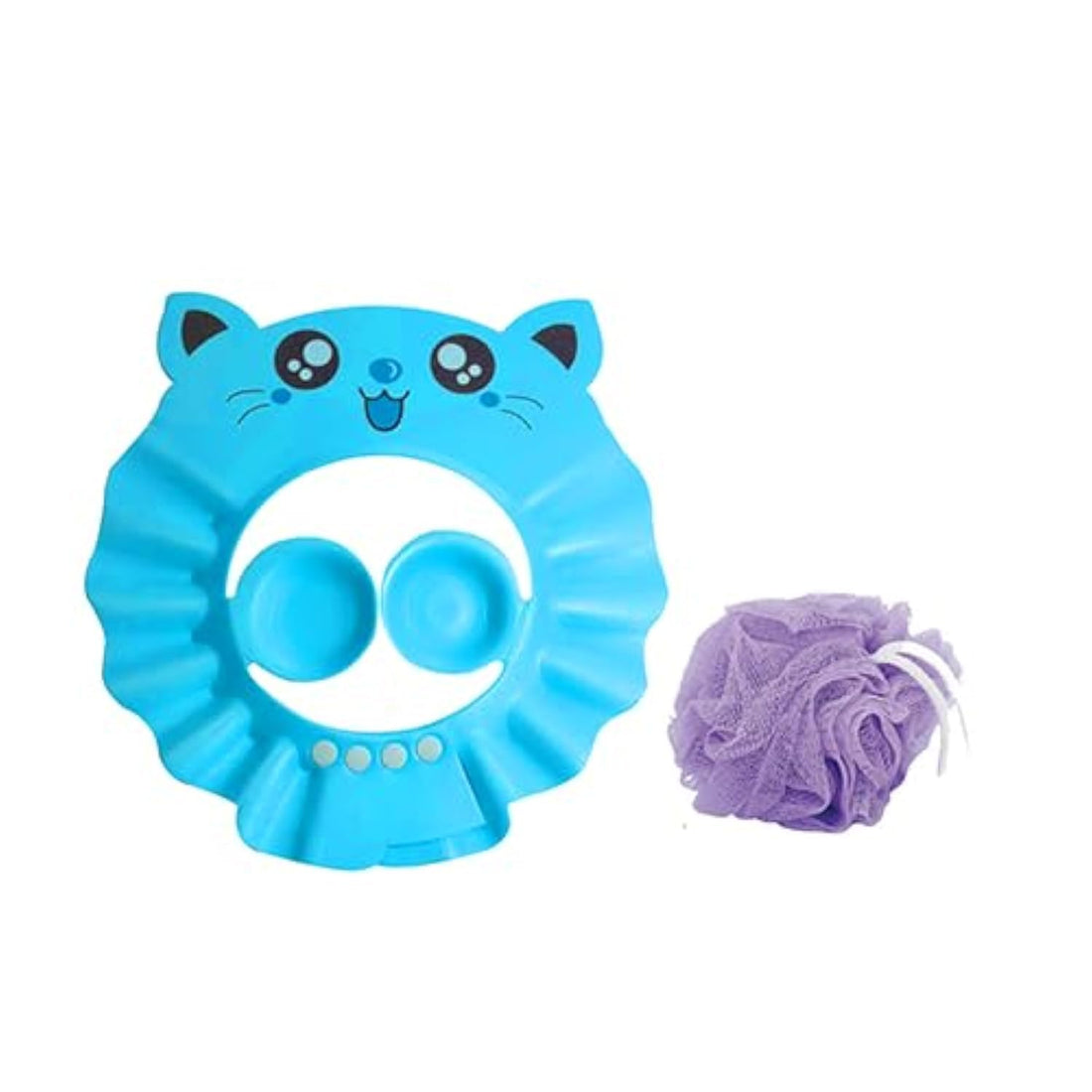 La Frutta baby set (cat shape shower cap & nylon shower lofa)