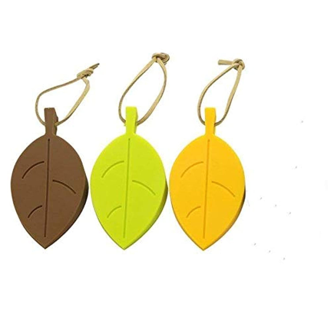 Generic Kid's Creative Leaves Shaped Silicone Door Stopper, Set of 3 Pieces, 2724643568977