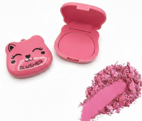 Matte Face Blush Matte Shimmer Long Lasting Lightweight Portable Highlight Pressed Powder Makeup for Women Girls-3.2G) (N4)