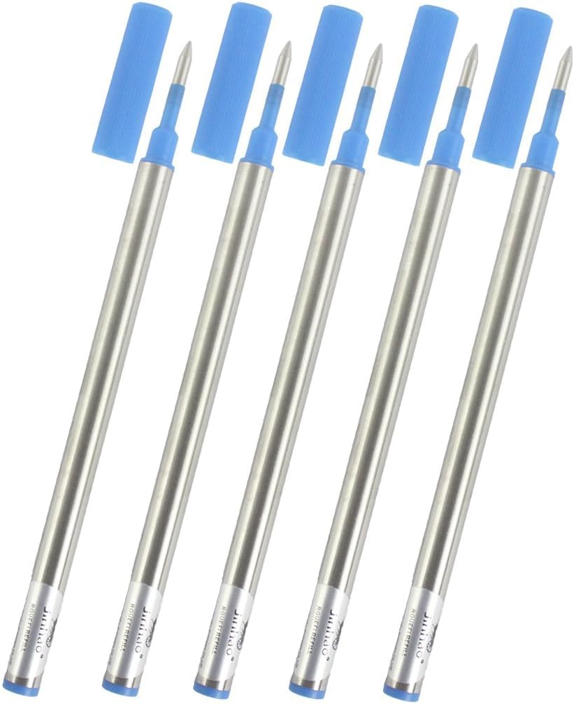 Ballpoint Pen Refills, Blue Ink, 0.5mm, Set of 5