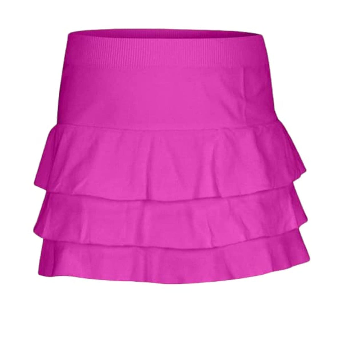 Silvy Wavy Skirt Girls Lycra For Girls-Fuchsia-8-10 Years