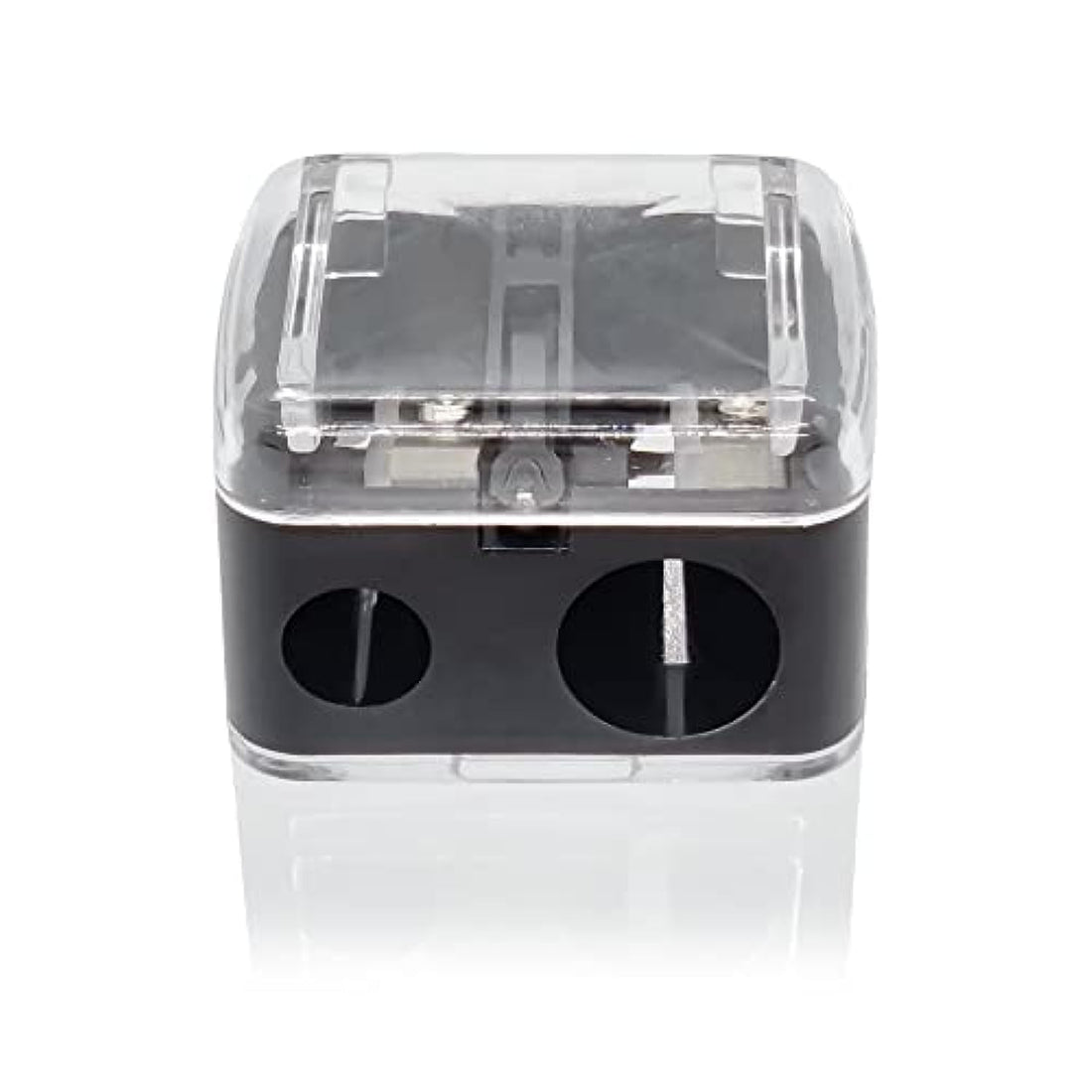 Make Up Sharpener - 2 Holes Dual Make up Pencil Sharpener, Pencil sharpeners Eyeliner Sharpener, Cosmetic Sharpener for Eyebrow Pencil, Eye Liner, Lip Liner and Brow Pencil (Pack of 1)