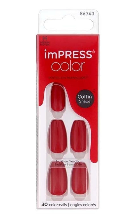 Kiss imc510c reddy or not impress color maincure nails