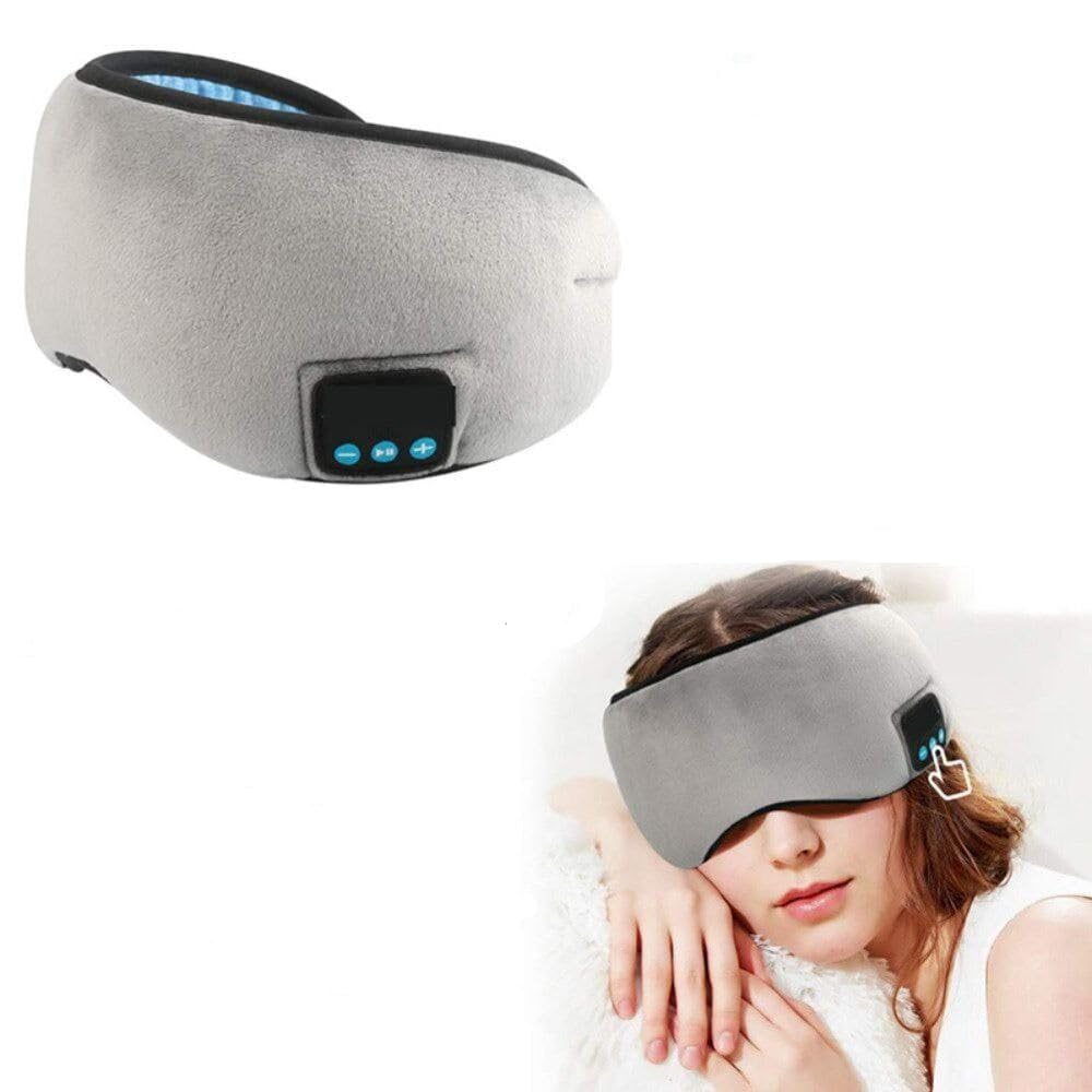 Rechargeable Bluetooth Sleep Mask with Soft Fabric and Integrated Headphones – Comfortable, Lightweight, Washable, Ideal for Travel, Yoga, Meditation, and Sleep (2 pieces)