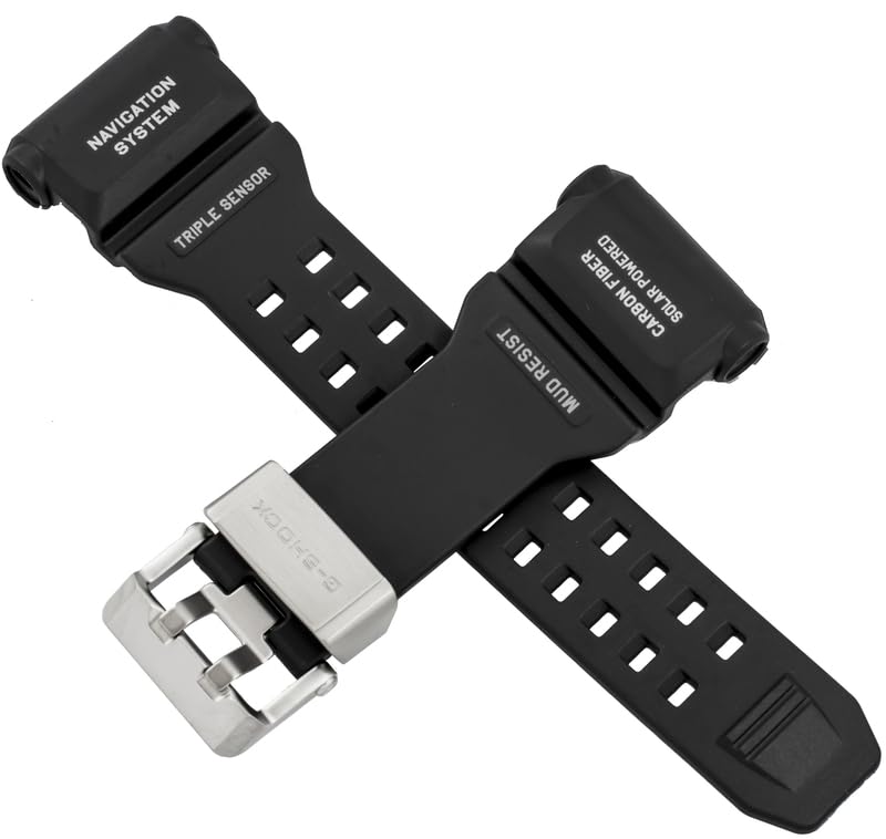 Compatible with Skimi 1637 Watch Band, PU Rubber, Waterproof, Stainless Steel Buckle, Black