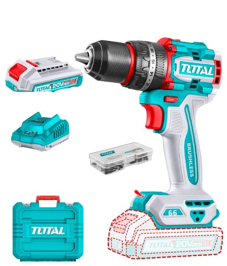total Impact driver, 20 volts, 66 Newtons, 13 mm metal chuck TIDLI20668
