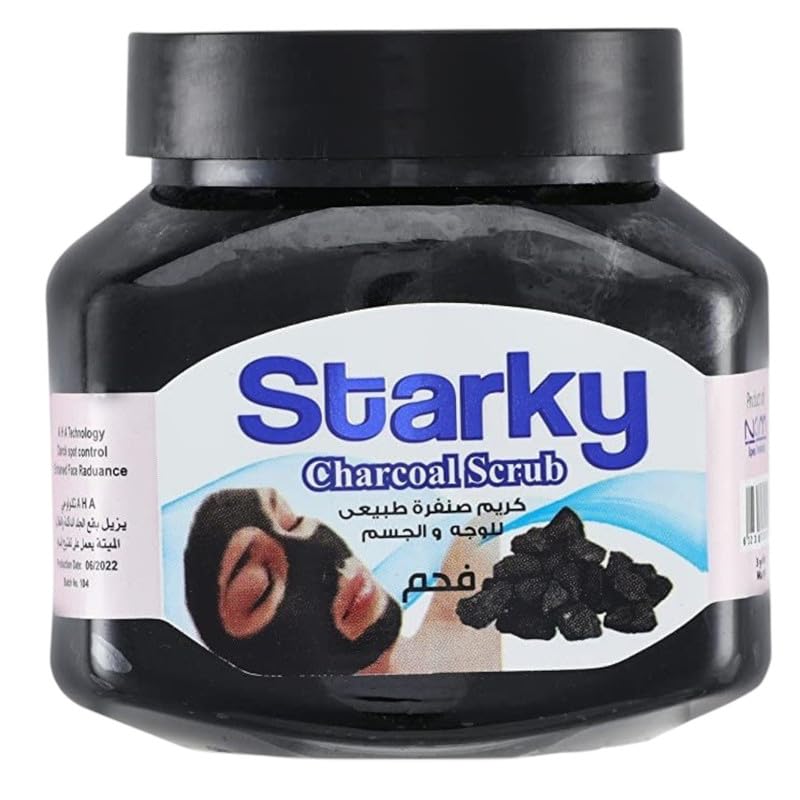 Starky Natural Scrub Cream With Charcoal For Face&Body-300ml