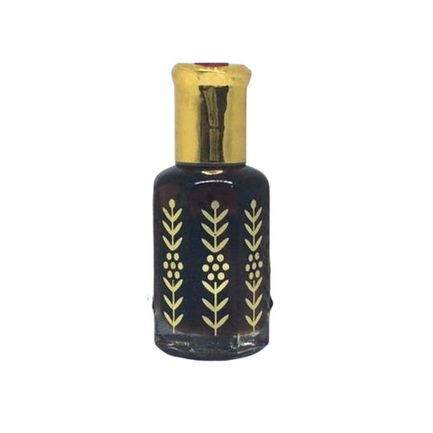 Black Musk Perfume, Decorative Bottle With Golden Patterns, Tola (12g)