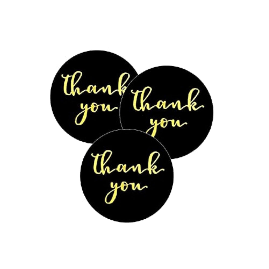 Thank You Stickers Round Labels for Envelope Greeting Cards, 1in 25mm