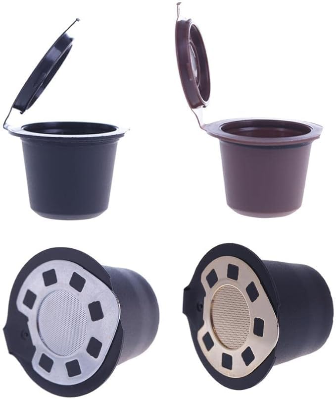 Reusable Coffee Capsule Filter Cup For Nescafe Dolce Gusto Refillable Caps Spoon Coffee Strainer Tea Basket Kitchen Accessory (1, Tamper 41 mm + Spoon + Brush)