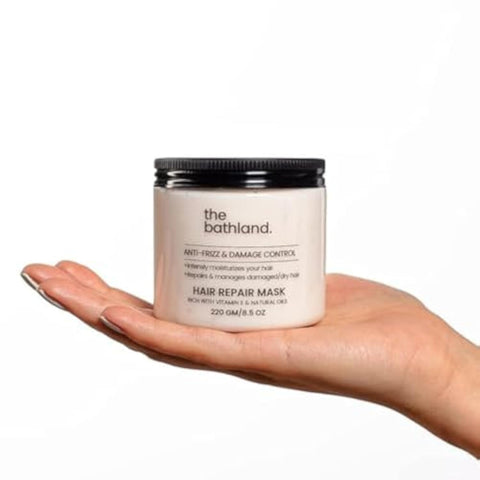 The Bath Land - Hair Repair Mask - 220Gm Jar, 220Ml, All Hair Types, Conditioning Mask