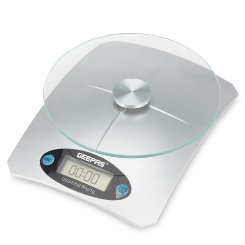 GEEPAS GBS4209,Geepas Digital Kitchen Scale 5Kg Capacity, WHITE,