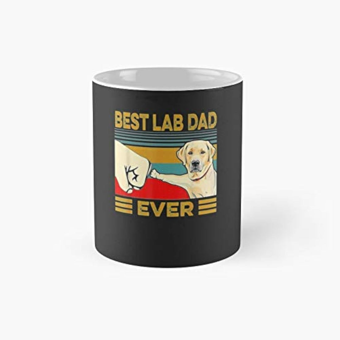 Best Lab Dad Ever Retro Vintage Classic Mug Gift Funny Coffee Mugs 11 Oz