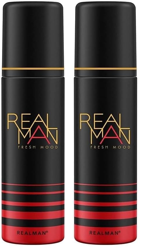 Real Man Fresh Mood Body Spray for Men 150 ml (Pack of 2)