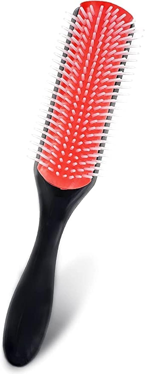 Anti-Static Cushion Nylon Bristle Styling Brushes Massage Hair Brush with Anti-static Rubber Pad Hair Styling Tools for Detangling, Volumizing, Separating, Blow-Drying, Shaping, Defining Curls.