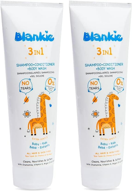 Blankie 3 in 1 shampoo + conditioner + body wash 200 ml (Pack of 2)