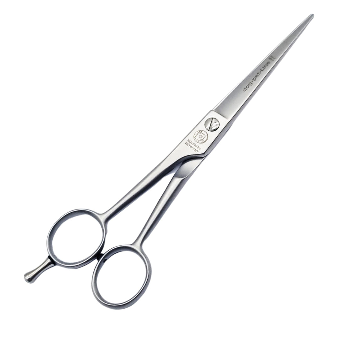 dog-pet-Line Straight Left-Handed Grooming Scissors, Mane Scissors for Dogs, Cats and Horses, 7.0 Inches = 17.8 cm, Made in Solingen, Handmade