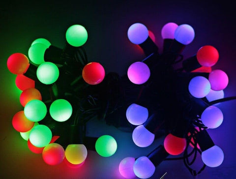 RGB LED String Lights Waterproof Colorful Outdoor Indoor Party Decoration Solar Powered Home Decoration (20)