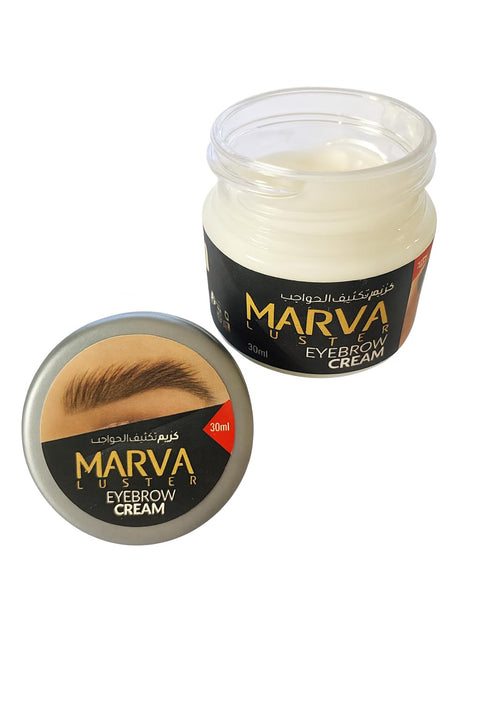 Marff Luster Eyebrow Thickening Cream - Natural Formula with Vitamin E, Castor Oil & Almond Oil - 30 ml