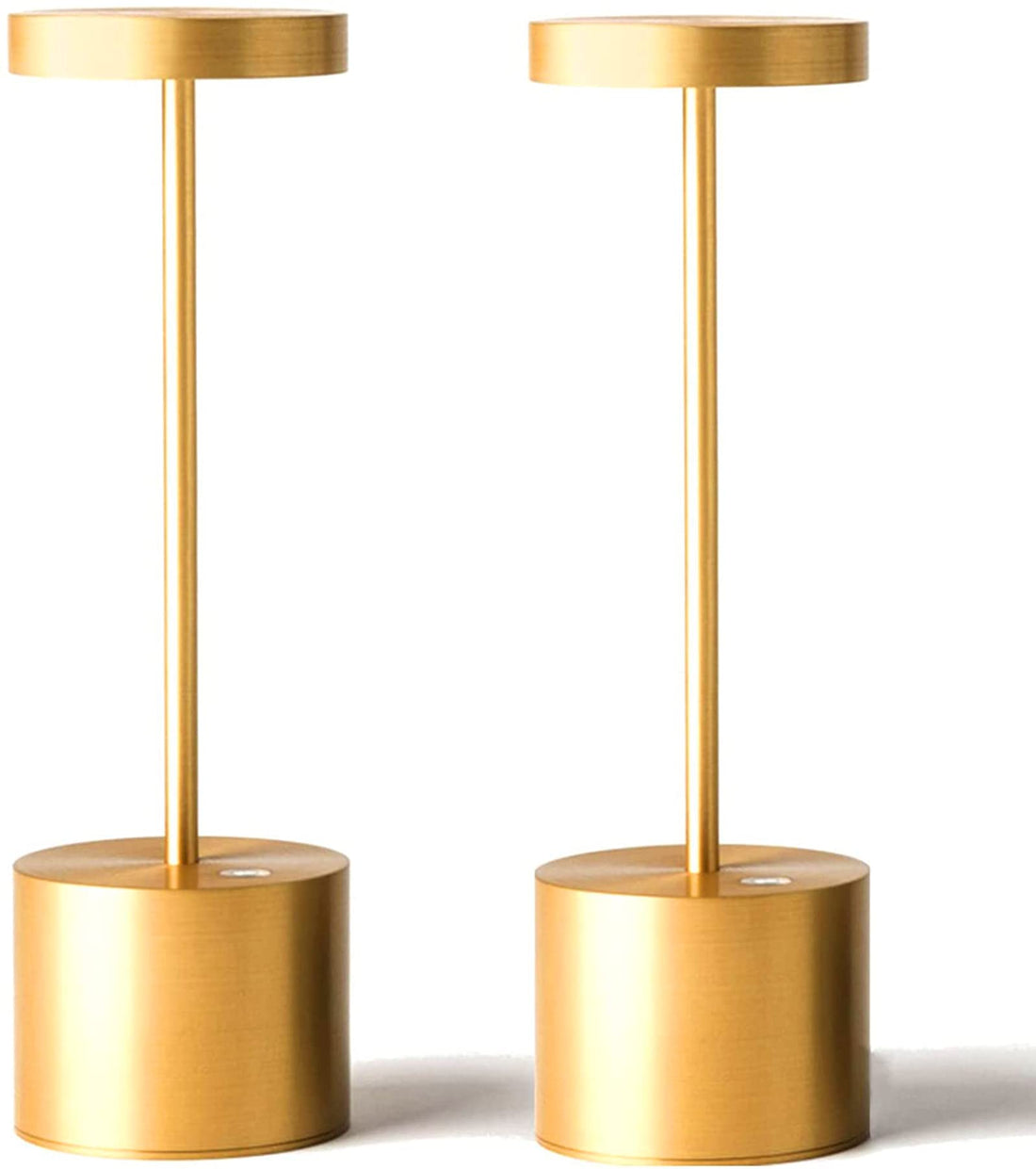 SAKRINGT 2 Pack Cordless Table Lamp Rechargeable, 5000mAh Battery Operated Portable Table Light,Dimming LED Table Lamp for Restaurant/Patio/Outdoor(Gold)
