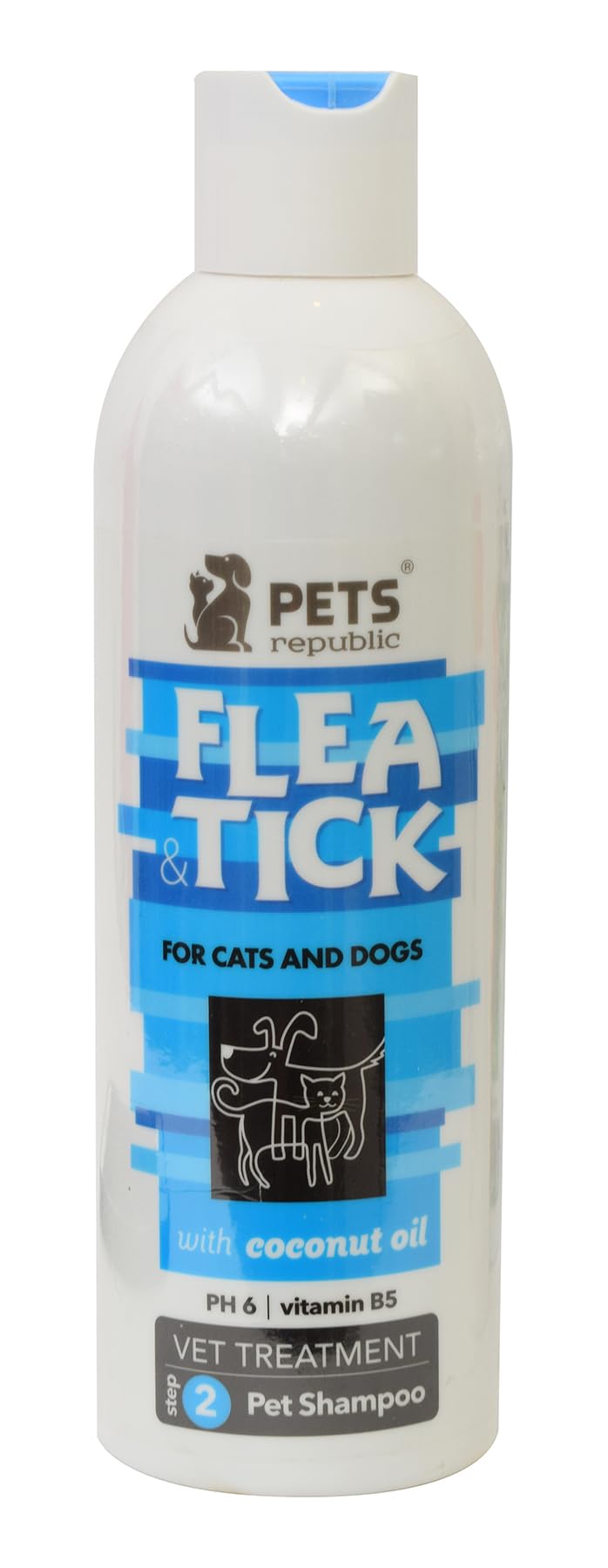 Pets Republic Flea And Tick Shampoo With Coconut Oil For Dogs And Cats 500 Ml Clear