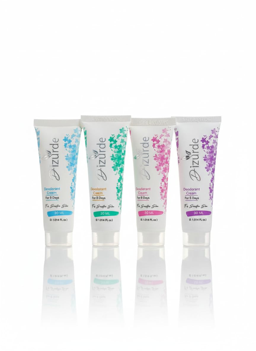 Desordi Tube Deodorant Cream Long Lasting Fresh Scent For Unisex 30ml With Natural Ingredients 5 Day Protection 4 Different Scents