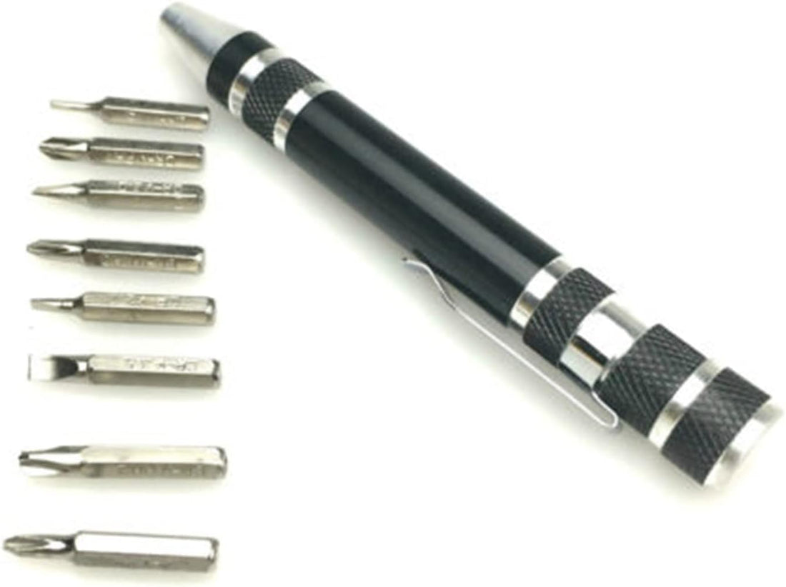 8-in-1 Precision Screwdriver Set with Magnetic Bits Portable Pen Style Tool Kit for Electronics Repair Eyeglasses Watches and Small Gadgets