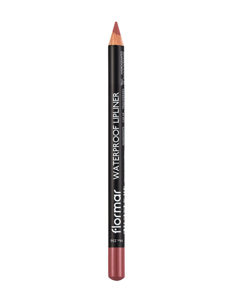 Flormar Waterproof Lipliner – 236 Nut Cookie – Blendable, Long-Wear, Waterproof, Precise Tip, Smooth