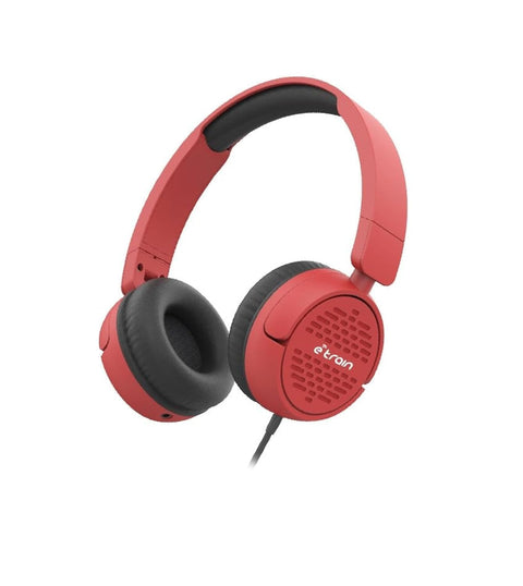 Etrain HP63R | Wired Stereo Foldable Headphone with MIC | 1.5M Cable | Red