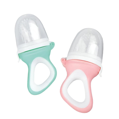 Fruit Lollipop - 2 in 1 Pacifier & Teething Toy for Babies, Easy to Use and Helps Safely Serve Solid Foods, BPA Free Silicone for Every Stage of Growth (2 Pack)