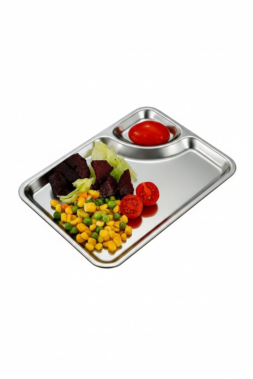 Home Care DD-489 Silver Stainless Steel Serving Set Elegant Kitchen Dining Essential, Pack of 1 - Silver Stainless Steel