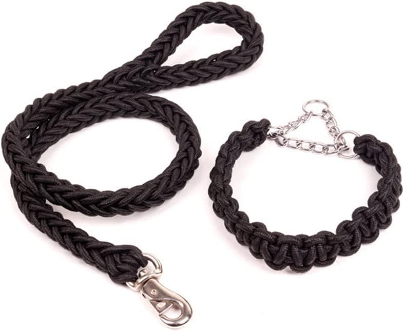 AHA Large Dog Leash, Black, Nylon, Adjustable, Medium Large Dogs