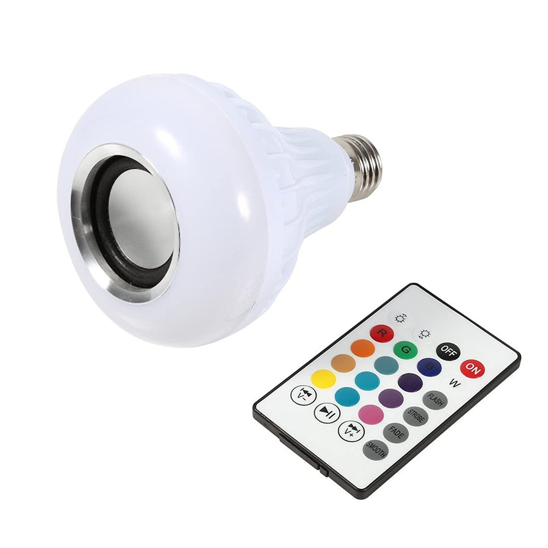 Wireless Bluetooth LED Bulb Light Speaker 12W RGB Smart Music Play Lamp Remote