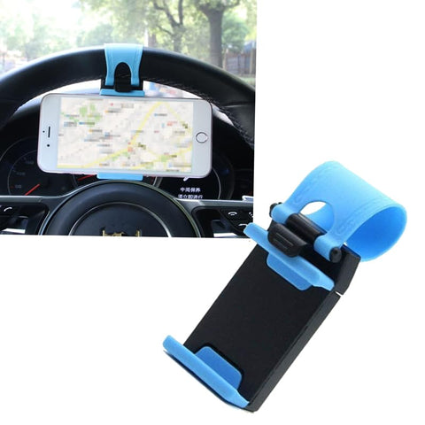 Universal Car Steering Wheel Phone Holder (Sky Blue) - KaberTrade