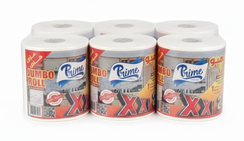 JUMBO Roll XXL Kitchen Towels, Multipurpose, Extra Absorbency, Pack of 6