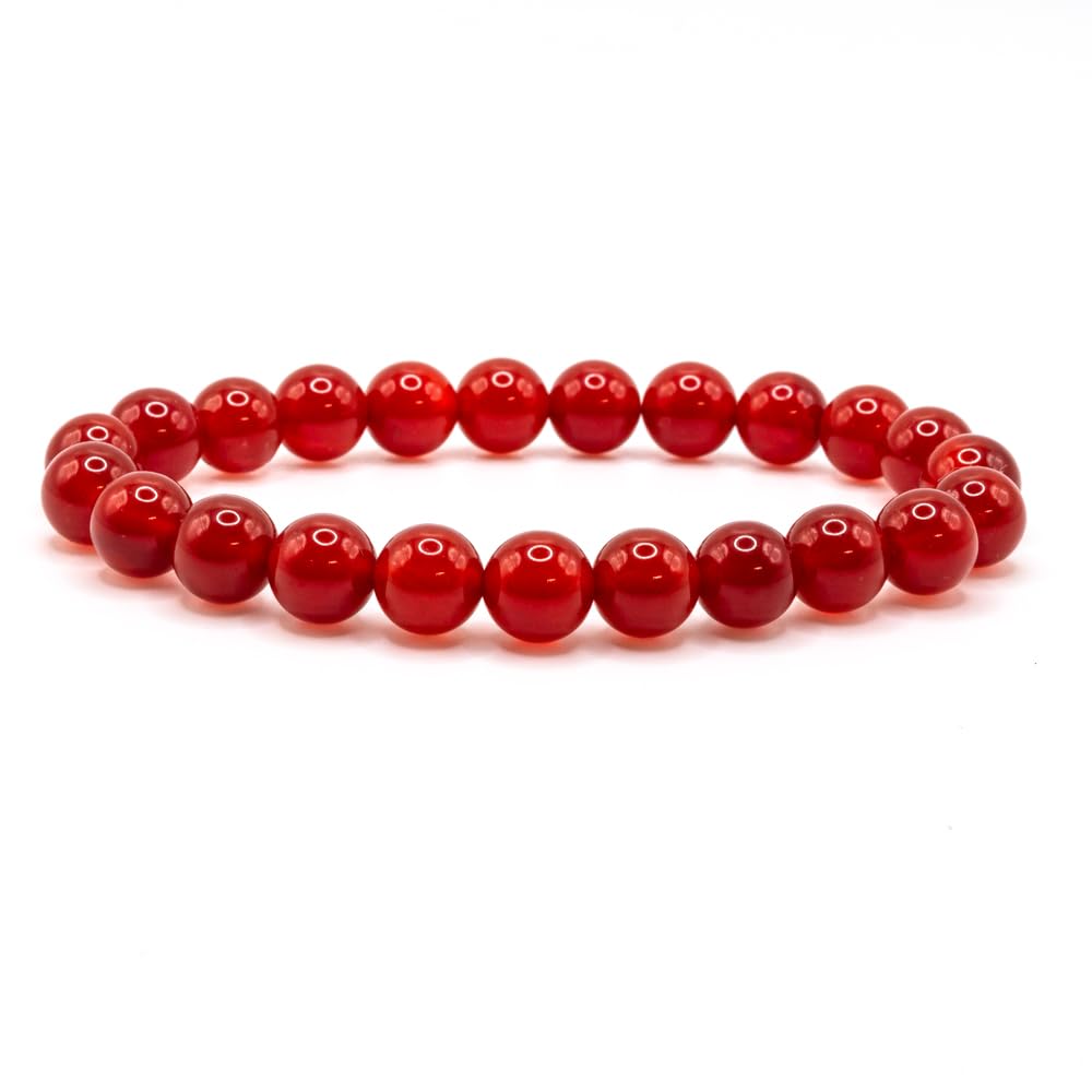 Kp KIREI PARIS BIJOUX PIERRES NATURELLES Cornaline Natural Stone Bracelet 8 mm Carnelian