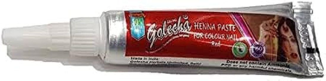 Golesha Tube Henna for Hand and Body Painting (Red)