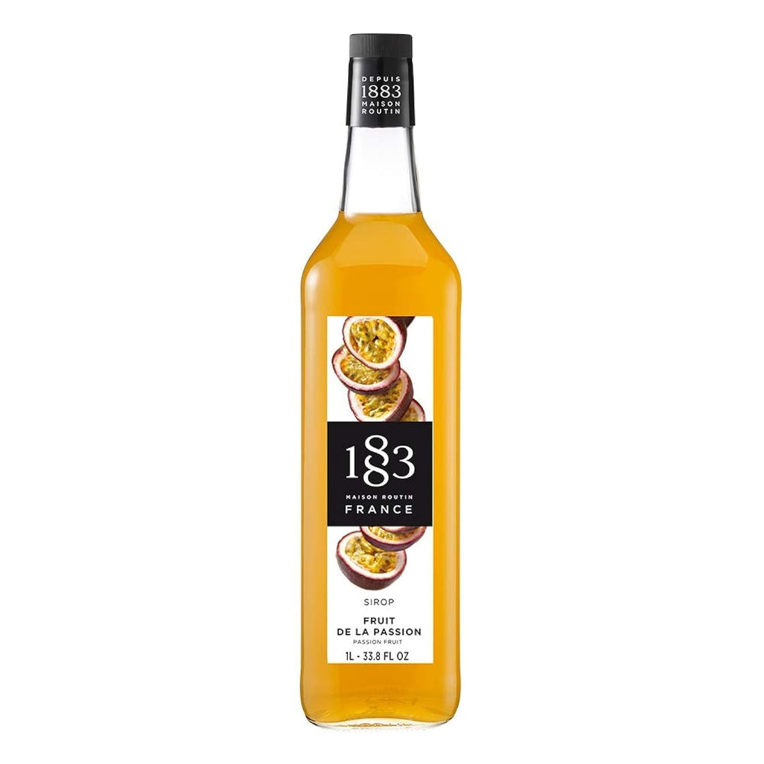 1883 MAISON ROUTIN FRANCE, Passion Fruit Syrup, Glass Bottle, 1 Liter, Made in France
